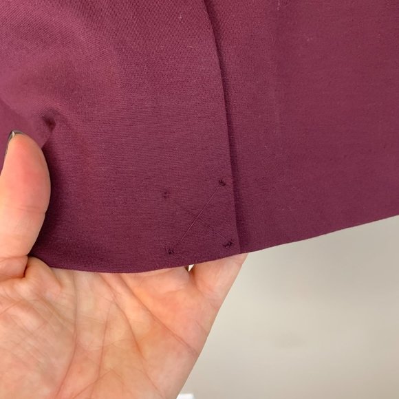 J. Jill Ponte Knit Pencil Skirt - Burgundy, Large - NEW - Picture 3 of 7